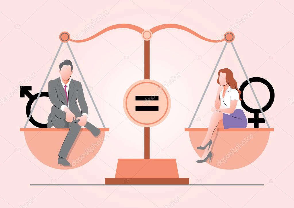 Man and woman representing the gender equality