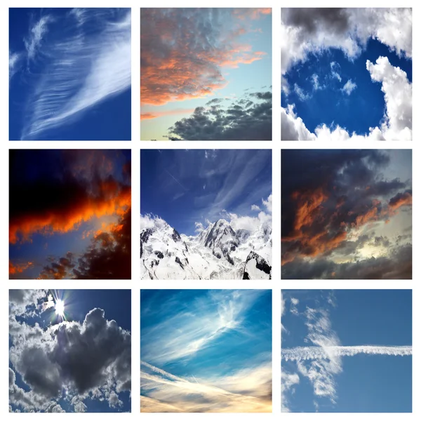Wolken-Collage Stockfoto