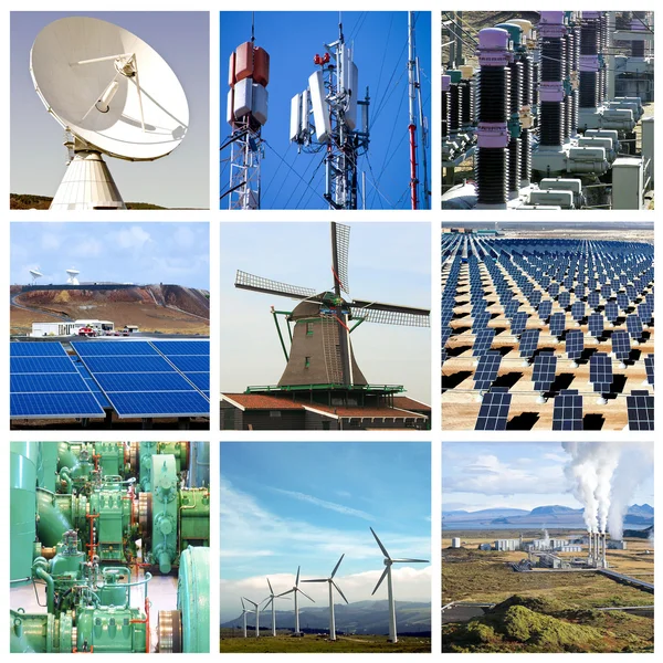 Collage de energía limpia Imagen de archivo