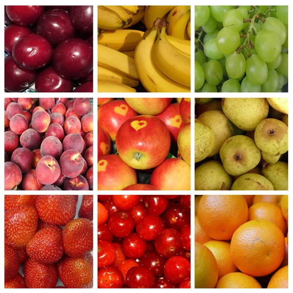 Frukt kollage Royaltyfria Stockbilder