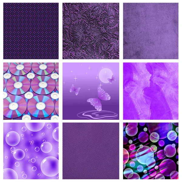 Purple background collage — Stock Photo, Image