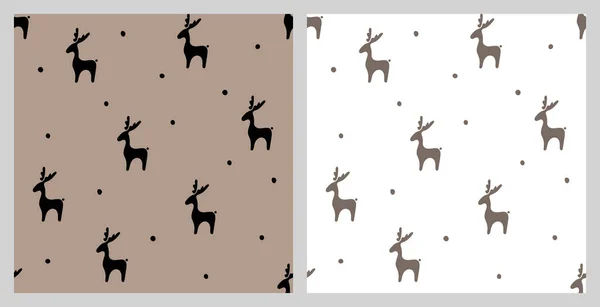Modèle sans couture de Noël avec des éléments dessinés isolés — Image vectorielle
