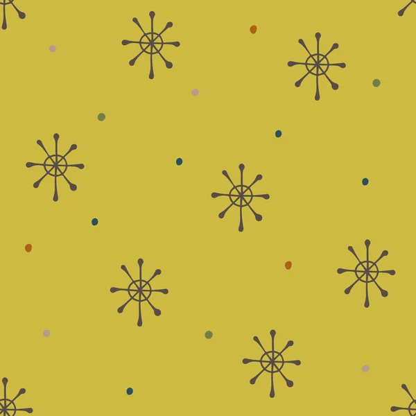 Різдвяний безшовний візерунок з ізольованими елементами — стоковий вектор