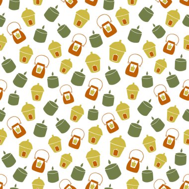 İzole edilmiş elementlerle kusursuz bir Noel deseni