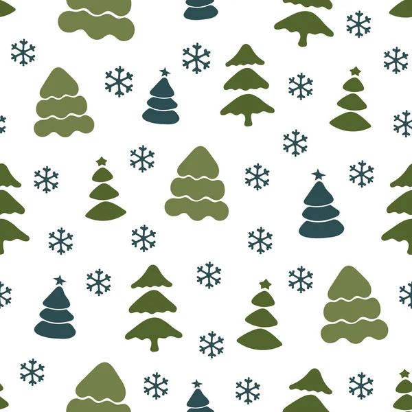 Weihnachten nahtlose Muster mit isoliert gezeichneten Elementen — Stockvektor