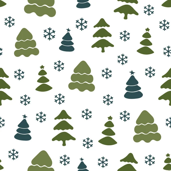 Christmas seamless pattern with isolated drawn elements — Stock Vector