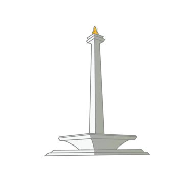 Jakarta Endonezya 'da anıtsal görsellik