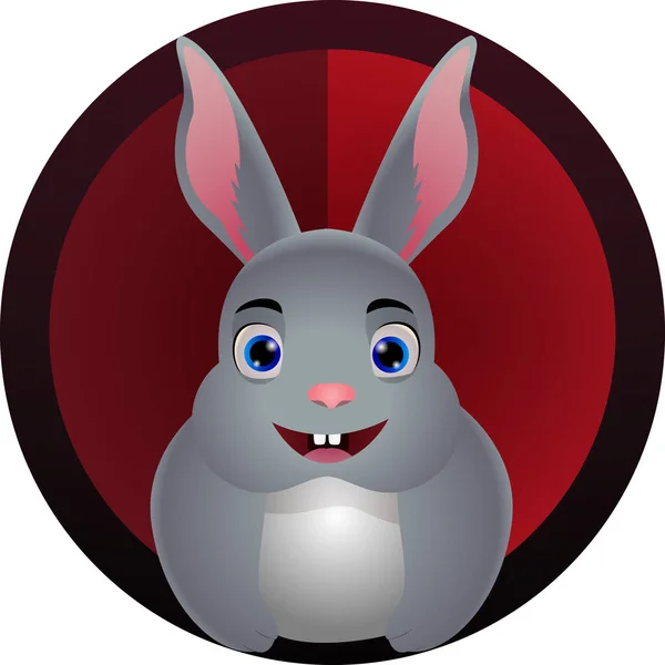 Mascotte Lapin Logo Avec Bouclier — Image vectorielle