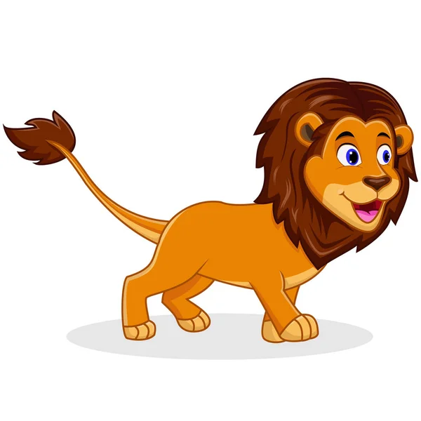 Cute Lion Cartoon Stock Vector — Stock Vector