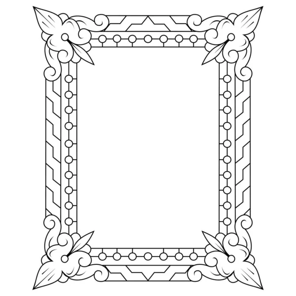 Dibujado Mano Marco Estilo Zentangle — Vector de stock