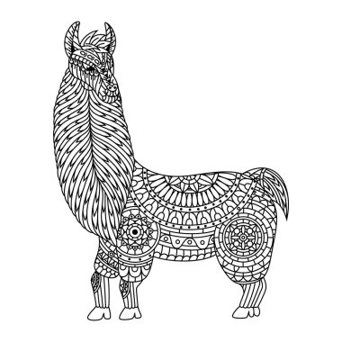 Zentangle tarzında el çizimi ilama