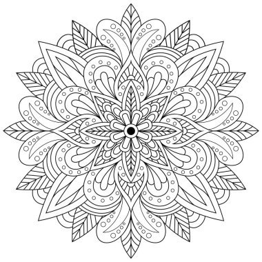 Mandala illüstrasyonunun yaratıcı lüksü