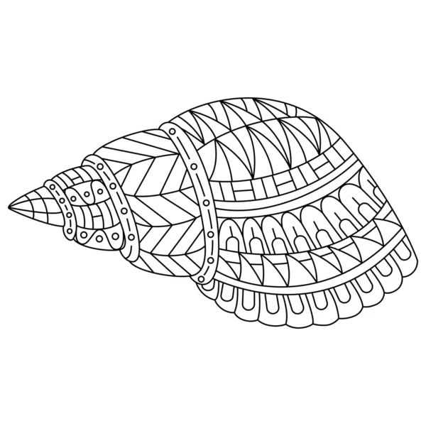 手工绘制的Zentangle风格的弹壳 — 图库矢量图片