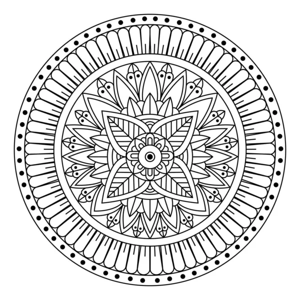 Mano Dibujada Mandala Lujo Estilo Zentangle — Archivo Imágenes Vectoriales