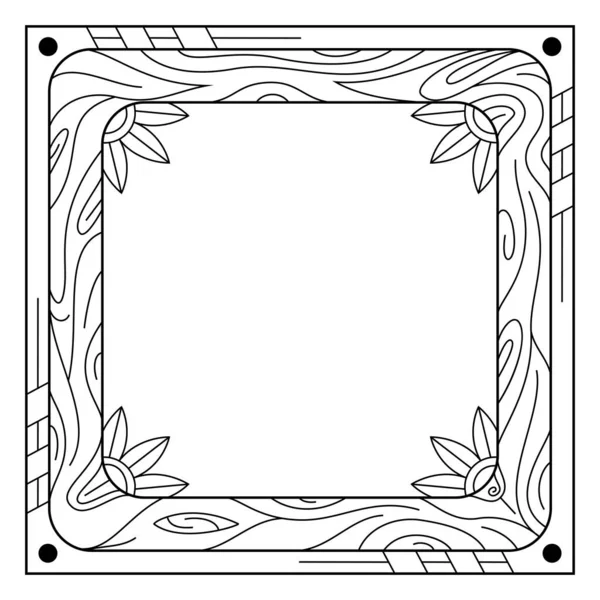 Dessiné Main Cadre Dans Style Zentangle — Image vectorielle