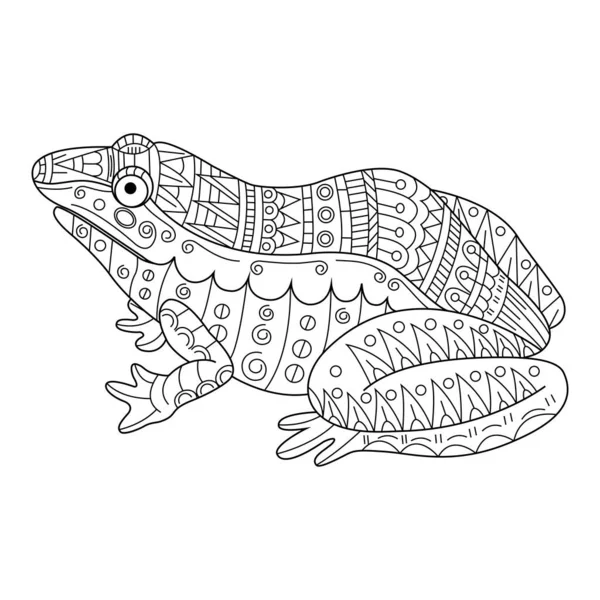 カエルの手をゼンタングル風に描いたもの — ストックベクタ