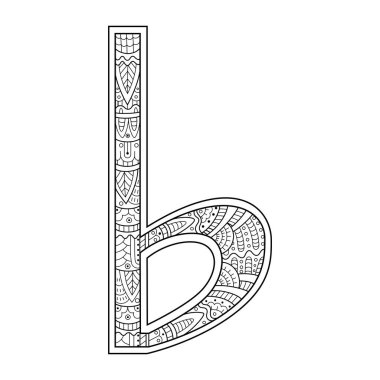 Zentangle tarzında müzikli notaların el çizimi