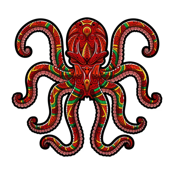 Mascotte Art Kraken Logo Design — Image vectorielle