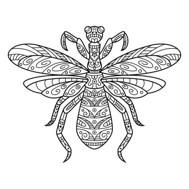 Zentangle tarzında peygamber devesi çizilmiş.