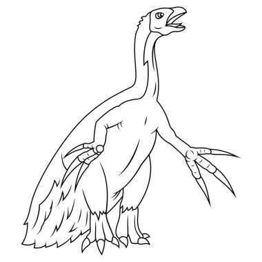 Therizinosaurus çizim sanatı.   
