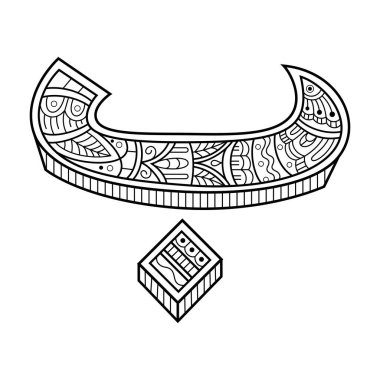 Zentangle biçiminde ba 'nın el çizimi