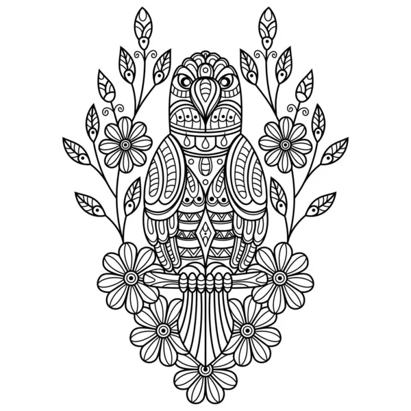 Dibujado Mano Tortolitos Estilo Zentangle — Vector de stock