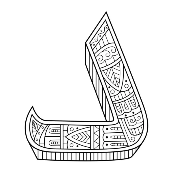 アラビア語フォントの手描きゼンタングルスタイルでダイヤル — ストックベクタ