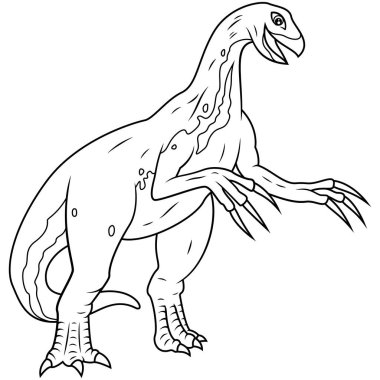 Therizinosaurus çizim sanatı.
