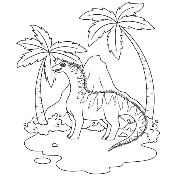 Dessin Main Amargasaurus Line Art — Image vectorielle