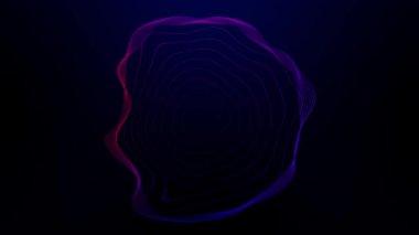 Soyut gradyan çizgiler. Dalga deseni. Noktalı çizgiler. Neon dalgaları, partiküller arka plan. Kusursuz döngü. Mavi ve mor eğim. Soyut mavi ve mor doku. Döngülü 4k animasyonu.