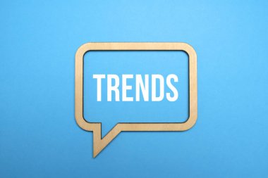 Gazetede kelime eğilimli kabarcık konuşması.