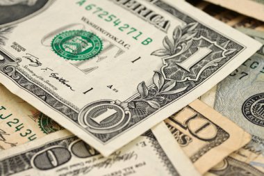 çeşitli Amerikan para yakın çekim