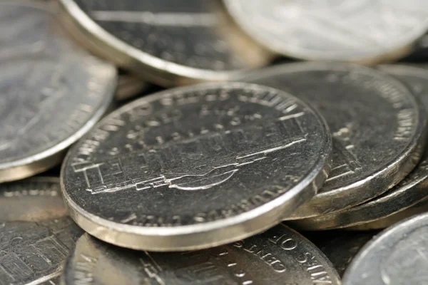 Amerikan nickels yakın çekim