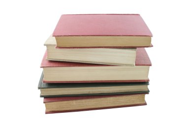 Beyazda izole edilmiş eski kitaplar