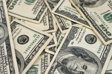 Amerikan yüz dolar faturaları yakın çekim