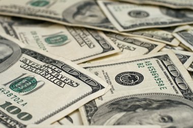 Amerikan yüz dolar faturaları yakın çekim