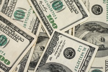 Amerikan yüz dolar faturaları yakın çekim