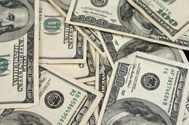 Amerikan yüz dolar faturaları yakın çekim