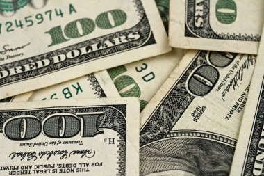 Amerikan yüz dolar faturaları yakın çekim