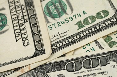 Amerikan yüz dolar faturaları yakın çekim