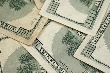 Amerikan yüz dolar faturaları yakın çekim