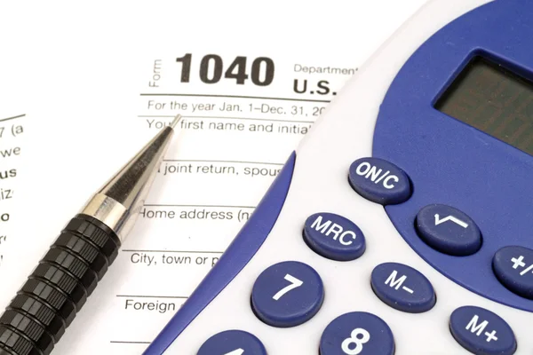 TaX Documents With Accessories — Stock Photo, Image