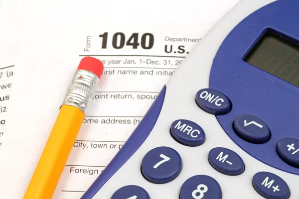 TaX Documents With Accessories — Stock Photo, Image