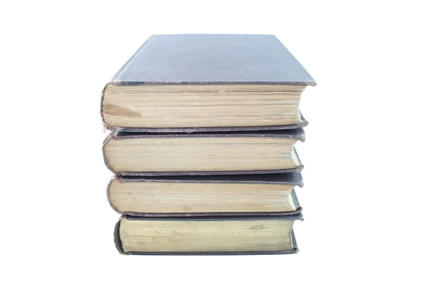 Buku-buku lama terisolasi pada putih — Stok Foto