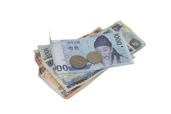 Foreign Money Isolated On White — Stock Photo, Image