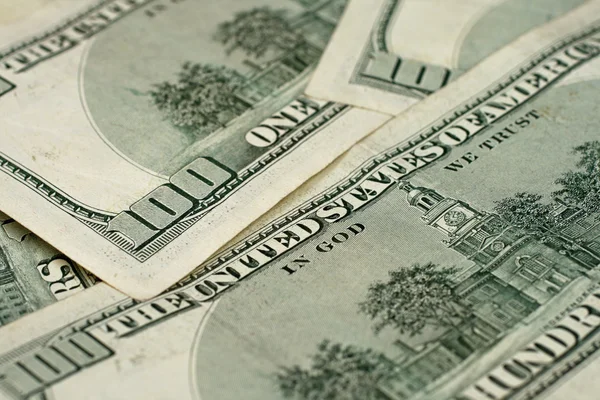 American Hundred Dollar Bills Close Up — Stock Photo, Image