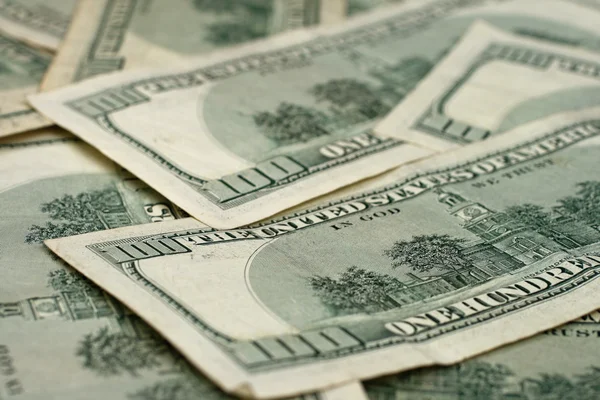 American Hundred Dollar Bills Primer plano —  Fotos de Stock