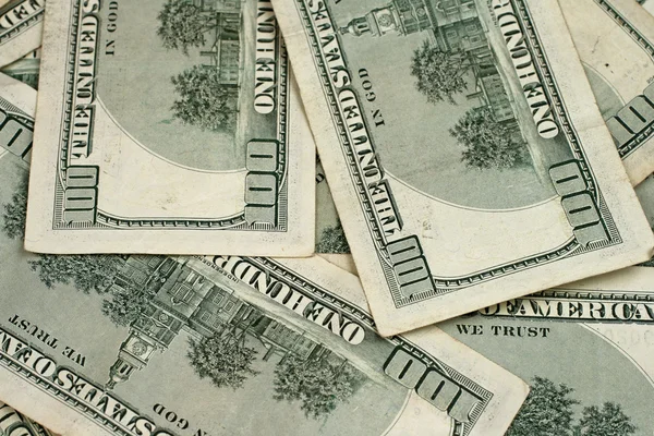 Americká sto dolarové bankovky zblízka — Stock fotografie