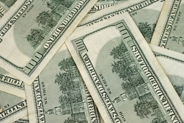 Amerikan yüz dolar faturaları yakın çekim — Stok fotoğraf