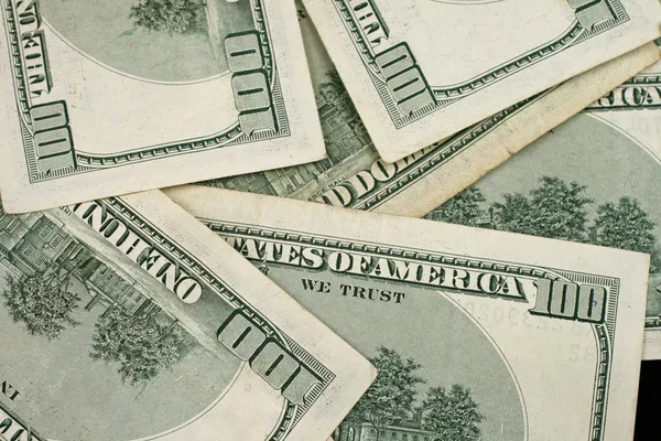Americká sto dolarové bankovky zblízka — Stock fotografie